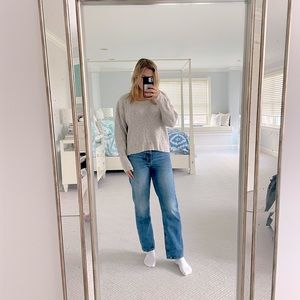 Express Grey & White Sweater